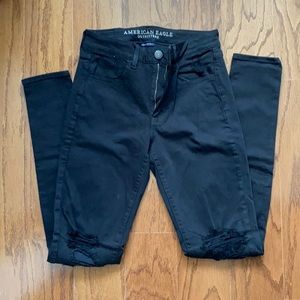 American Eagle Super Stretch X Black Jeggings